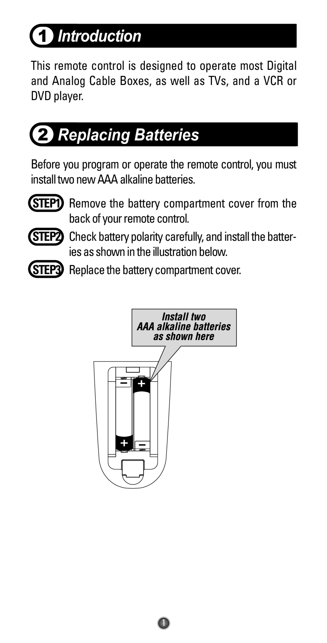 Universal Remote Control UR3L-SR4 manual Introduction 