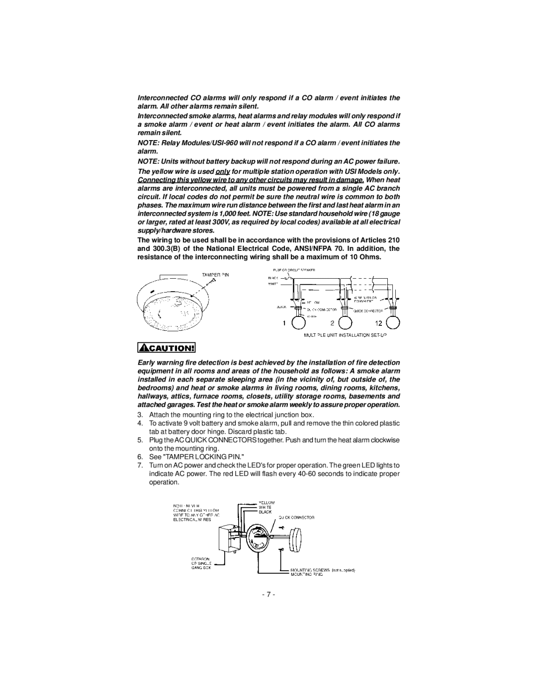 Universal Security Instruments USI-2430 owner manual 