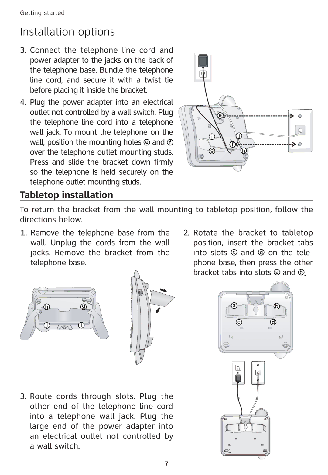 Univex 1856 user manual Tabletop installation 