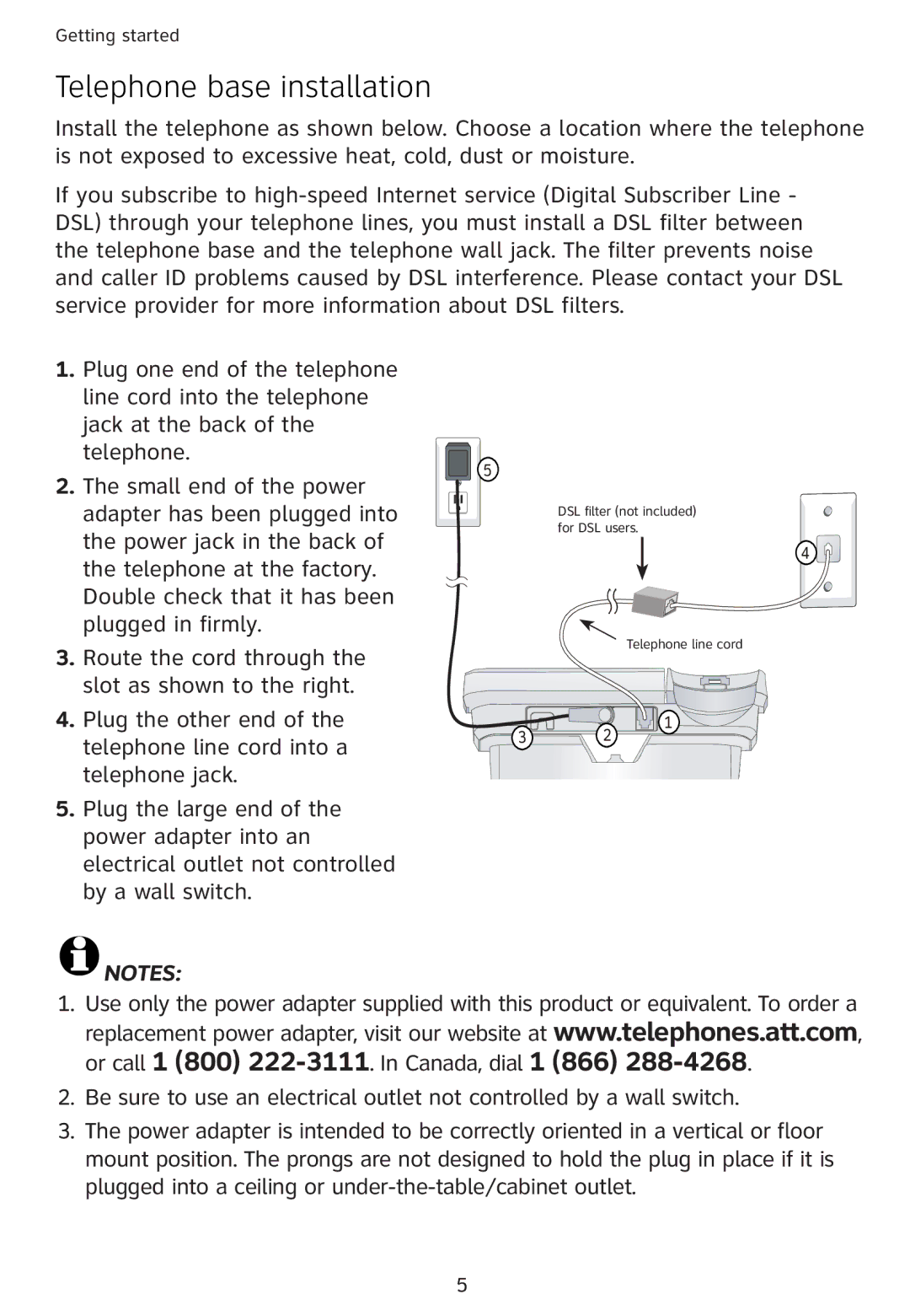 Univex 1856 user manual Telephone base installation 