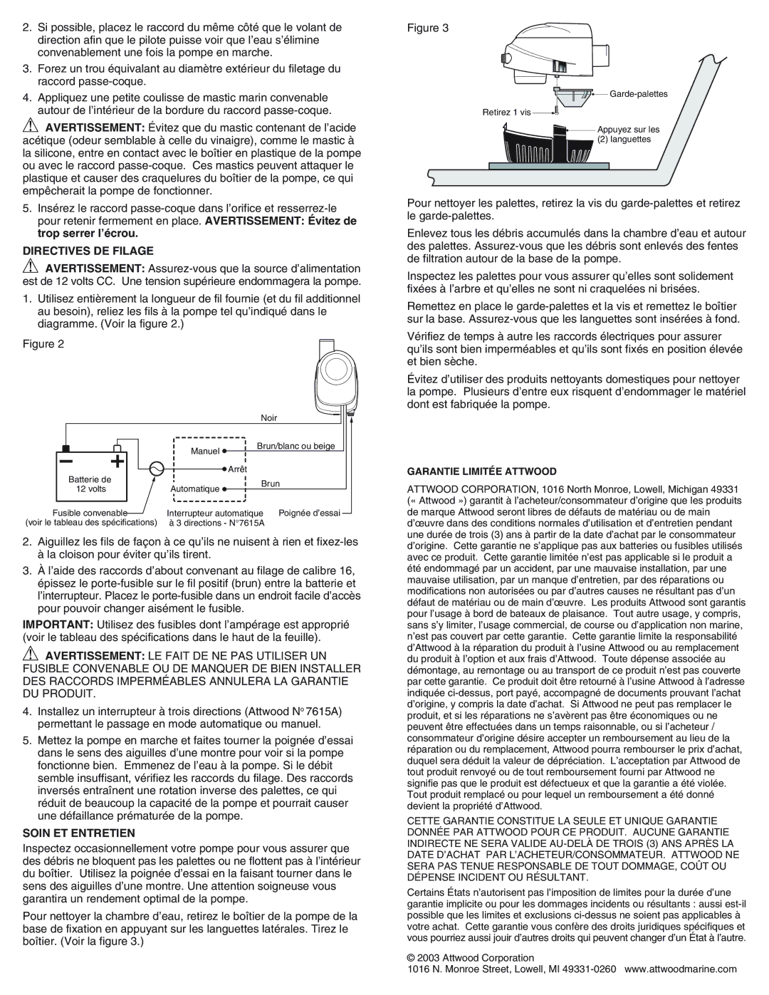 Univex 4505MP1, 4505-1, 4505-7, 69370 installation instructions Directives DE Filage, Soin ET Entretien 