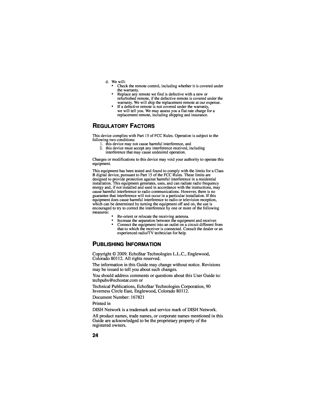 Univex 5.4 manual Regulatory Factors, Publishing Information 