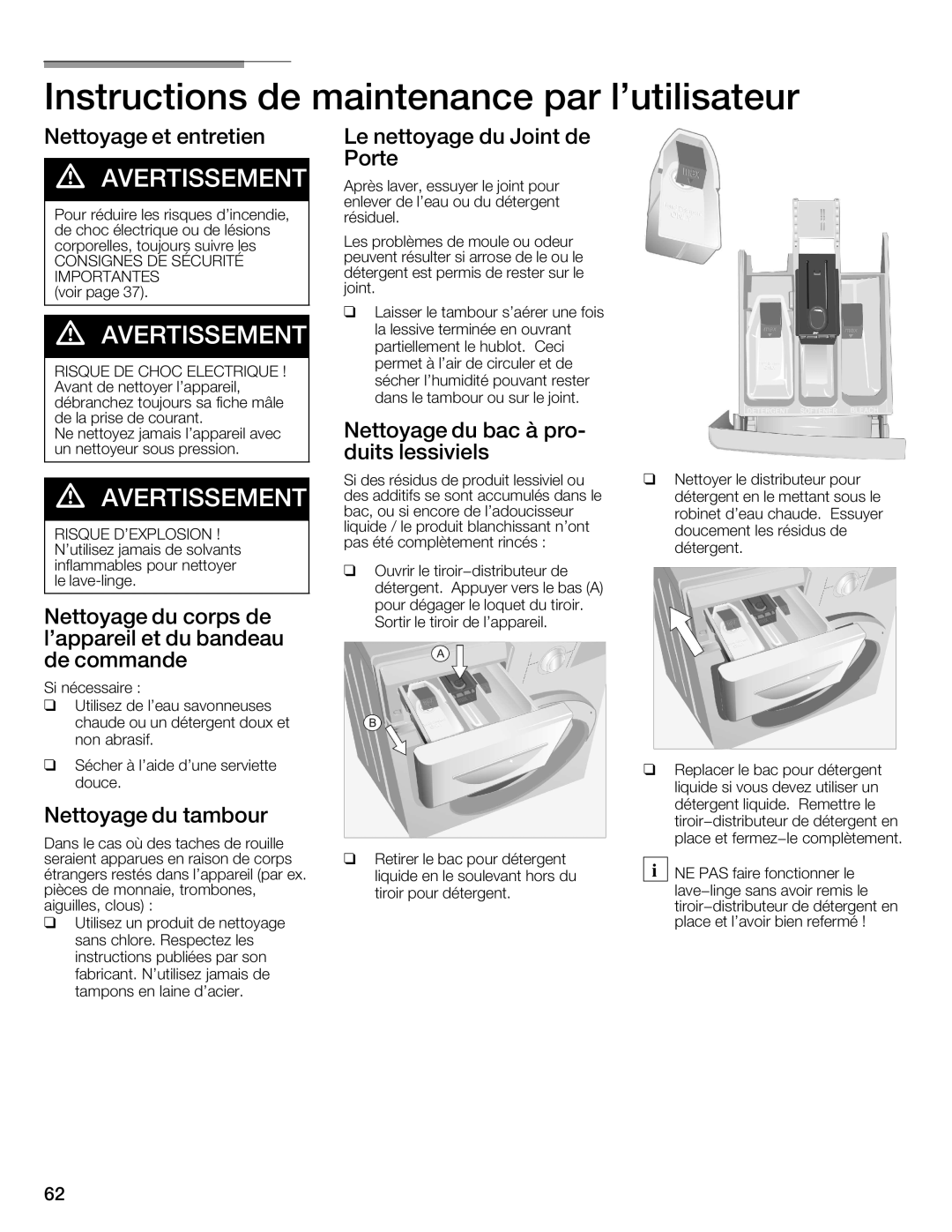 Univex 800 series, WFVC8440UC/19 manual 