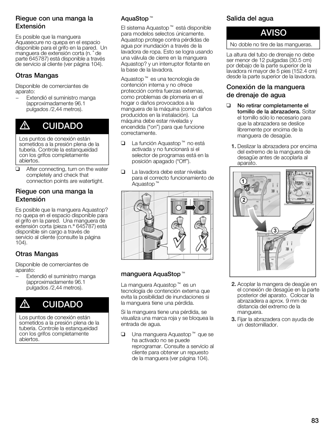 Univex 800 series, WFVC8440UC/19 manual 