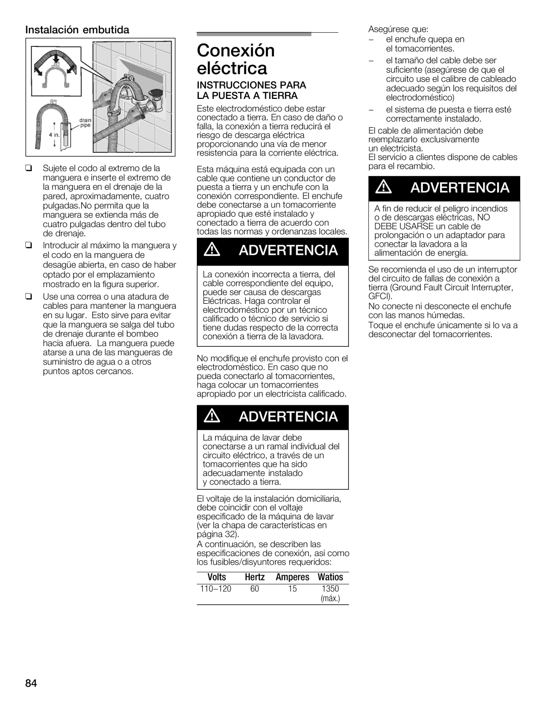 Univex 800 series, WFVC8440UC/19 manual 