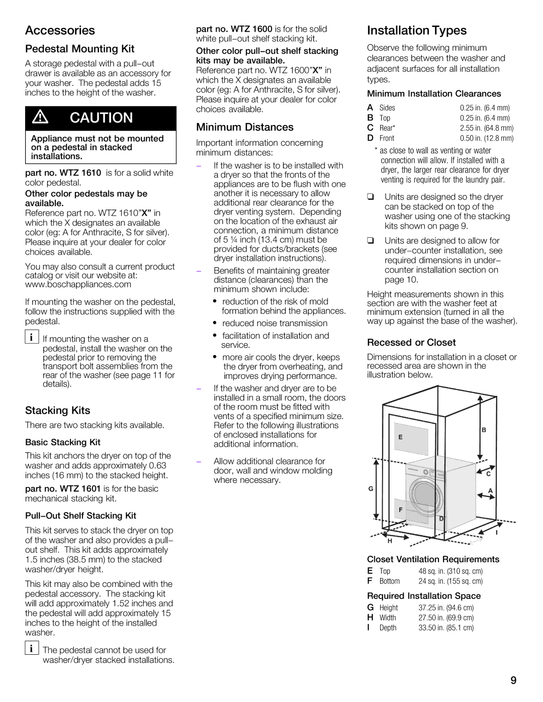 Univex 800 series, WFVC8440UC/19 manual 