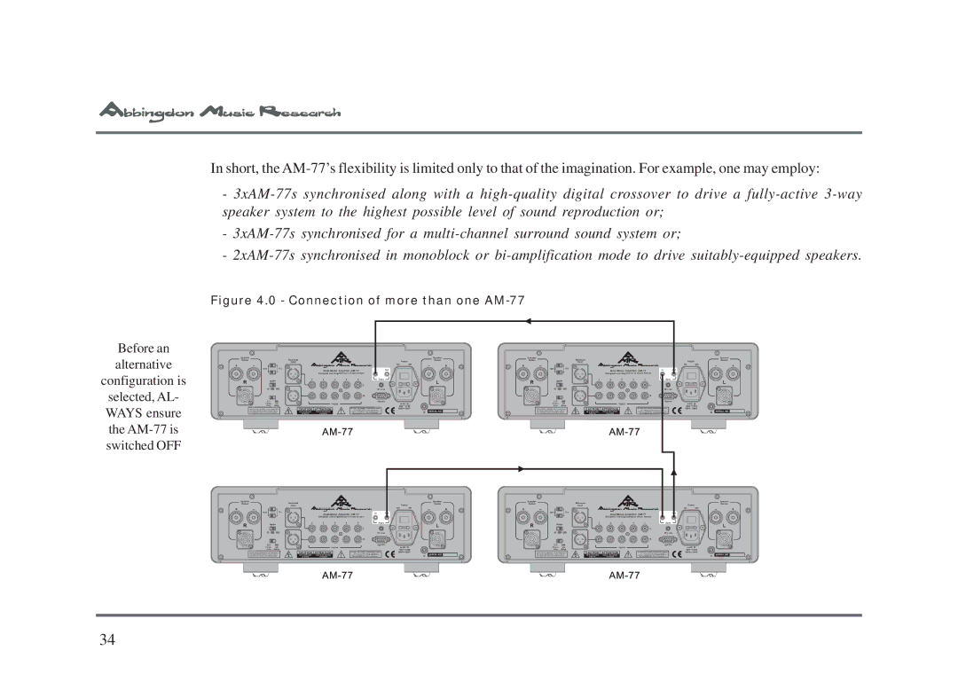 Univex AM-77 owner manual Switched OFF 