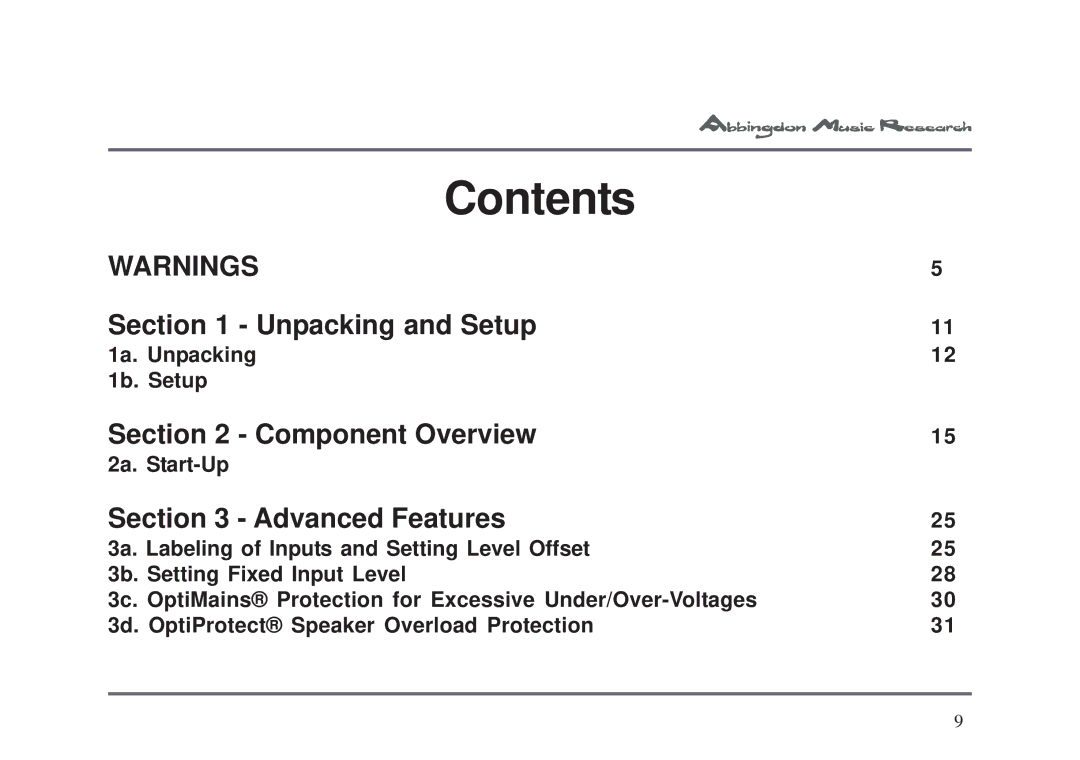 Univex AM-77 owner manual Contents 