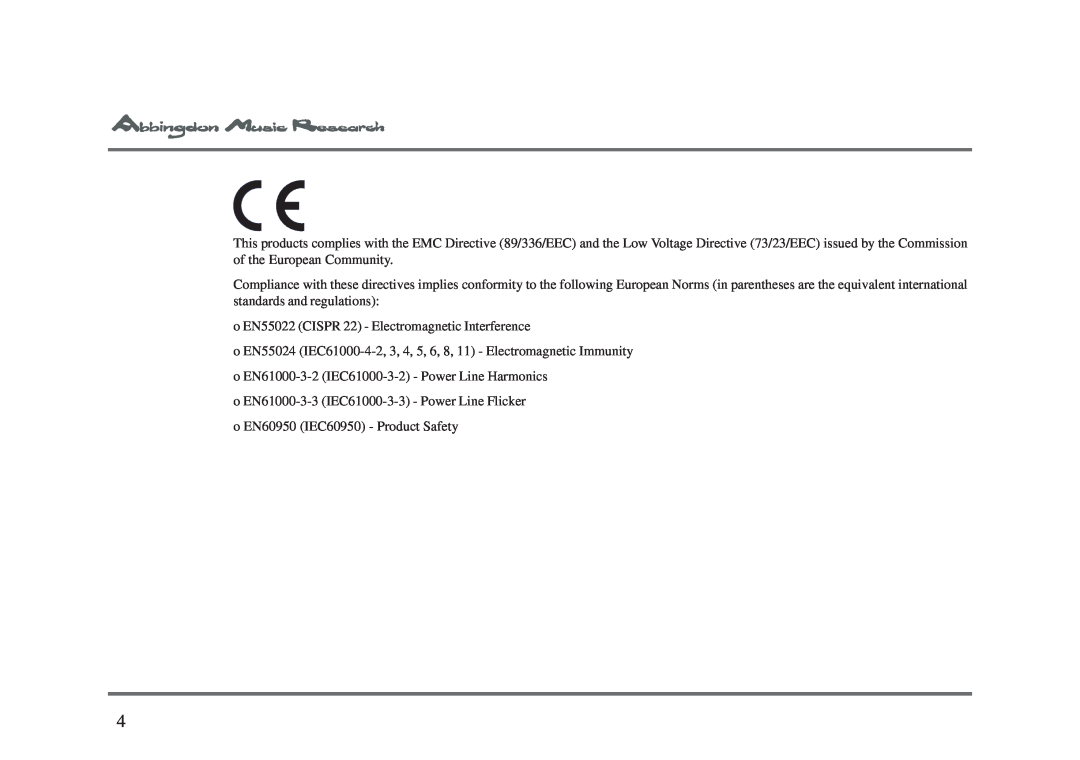 Univex AM-77 owner manual o EN55022 CISPR 22 - Electromagnetic Interference 