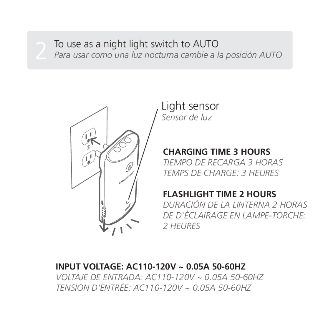 Univex ARCBB200WSNG quick start Light sensor 