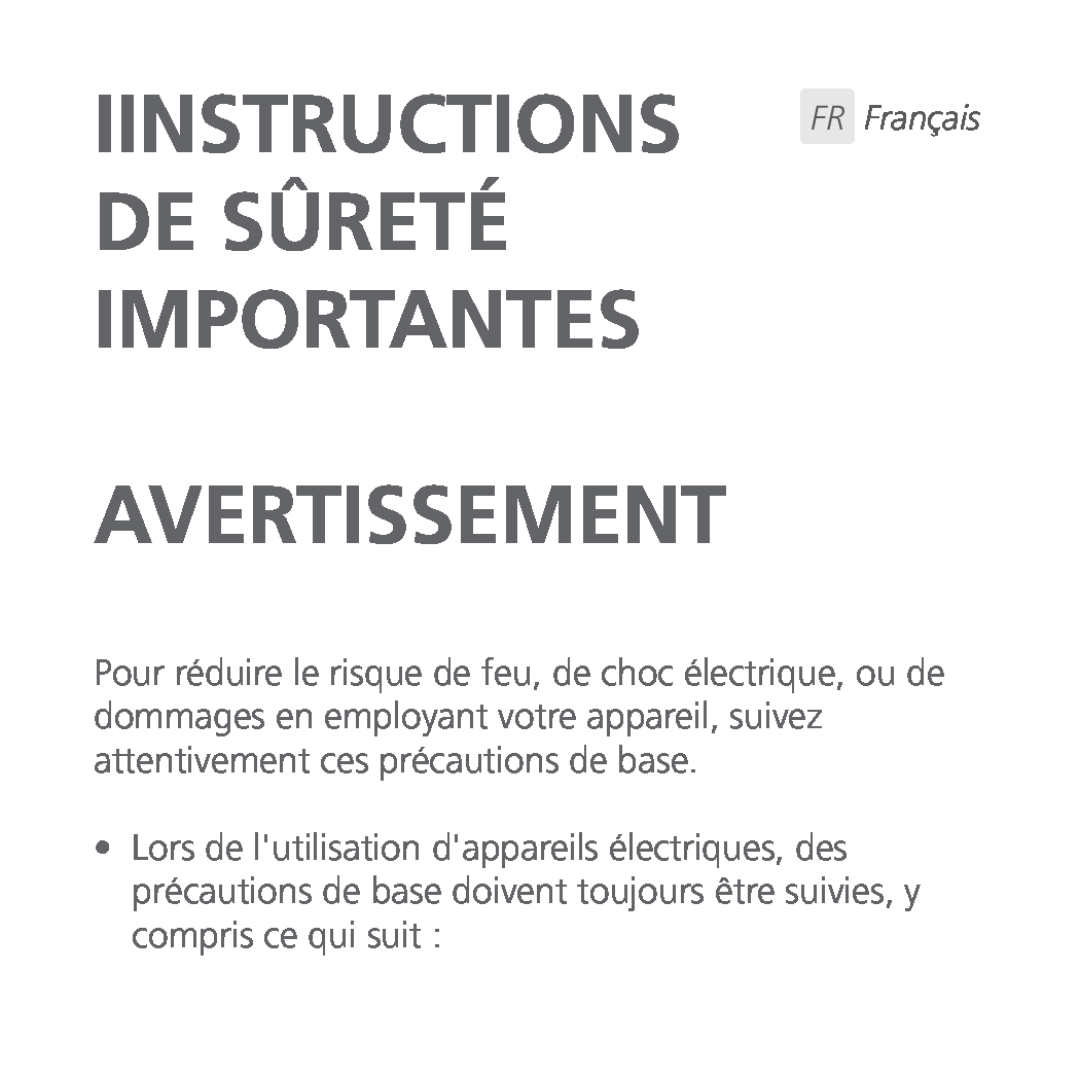 Univex ARCBB200WSNG quick start Iinstructions, De Sûreté, Avertissement, Importantes, FR Français 