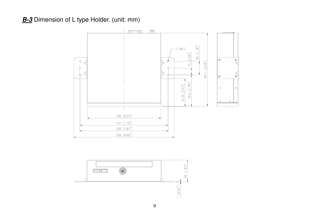 Univex 91ADE01F240, DE2700 manual Dimension of L type Holder. unit mm 