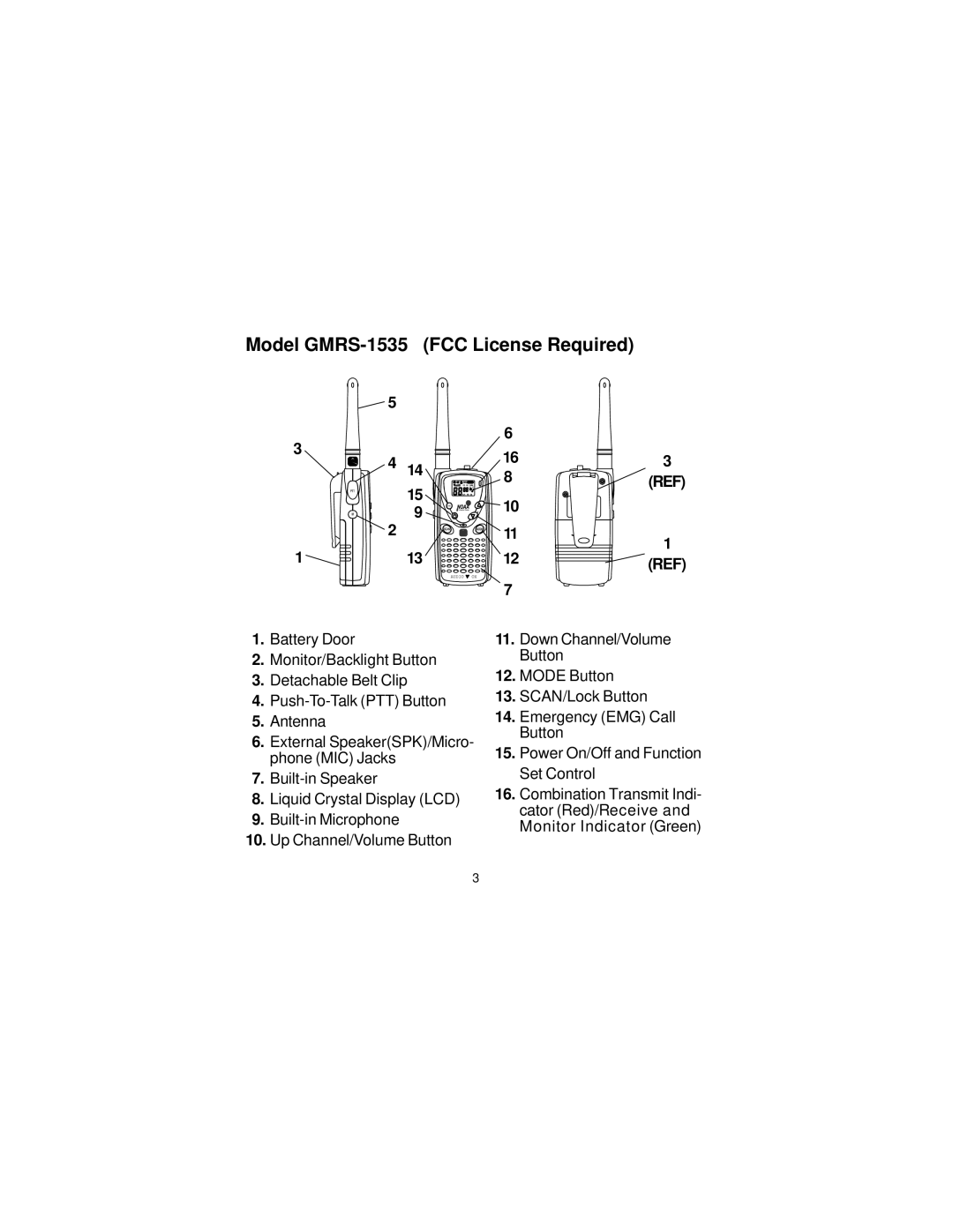 Univex GMRS1535, GMRS-1535 owner manual 113, 12REF 