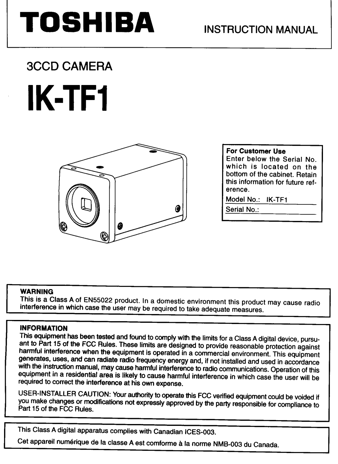 Univex IK - TF1 manual 