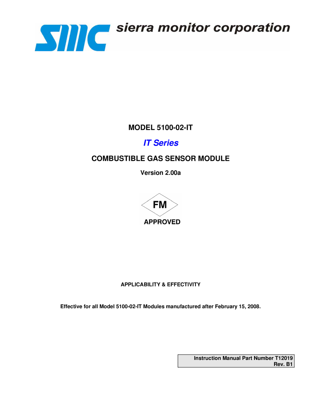 Univex 5100-02-IT instruction manual IT Series, Applicability & Effectivity 