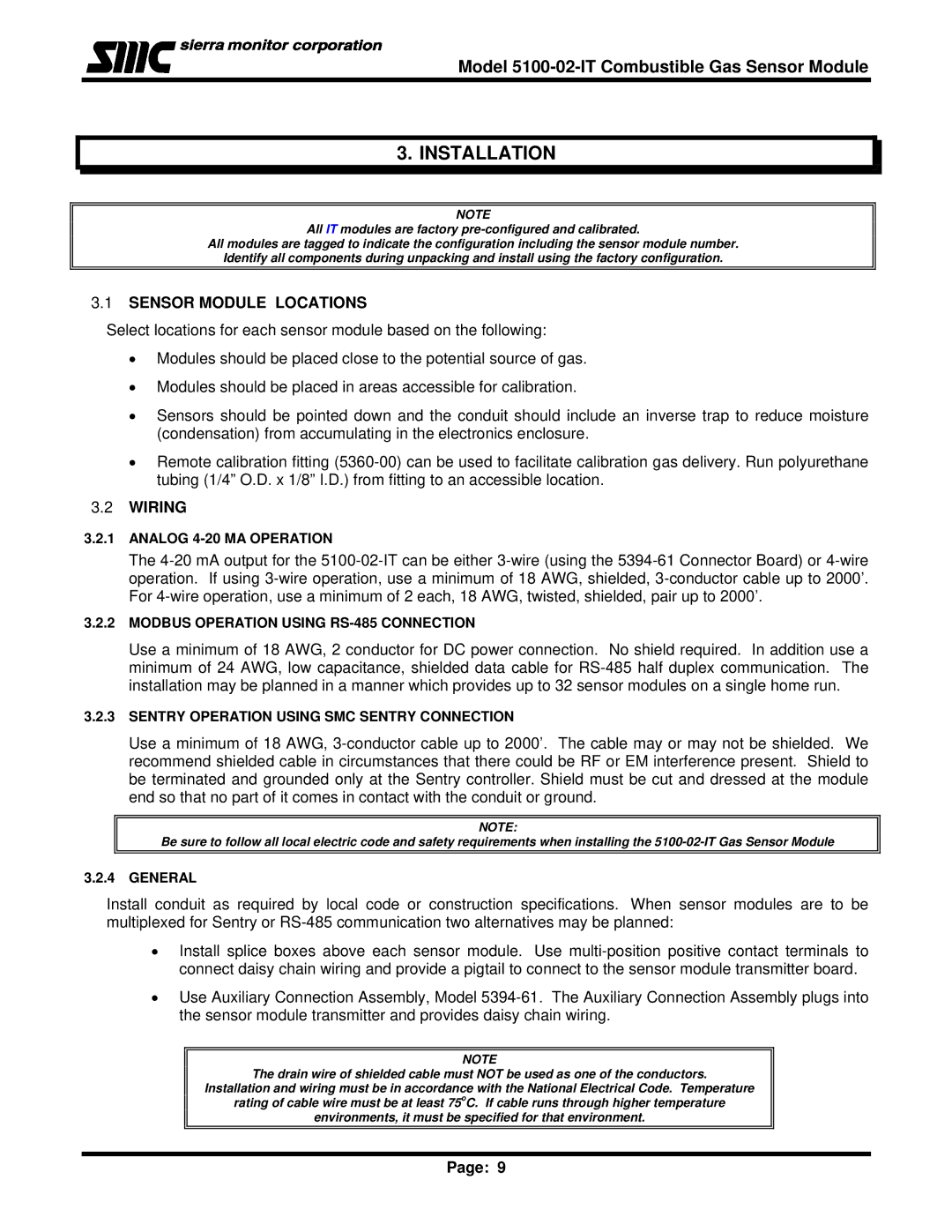 Univex 5100-02-IT, IT Series instruction manual Installation, Sensor Module Locations 