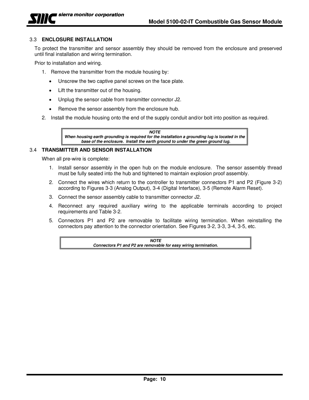 Univex IT Series, 5100-02-IT instruction manual Enclosure Installation 