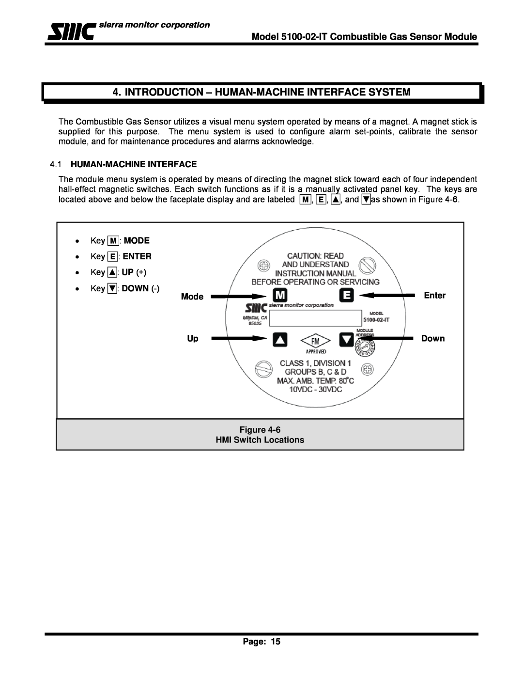 Univex 5100-02-IT Introduction - Human-Machineinterface System, 4.1HUMAN-MACHINEINTERFACE, M Mode, E Enter, Down 