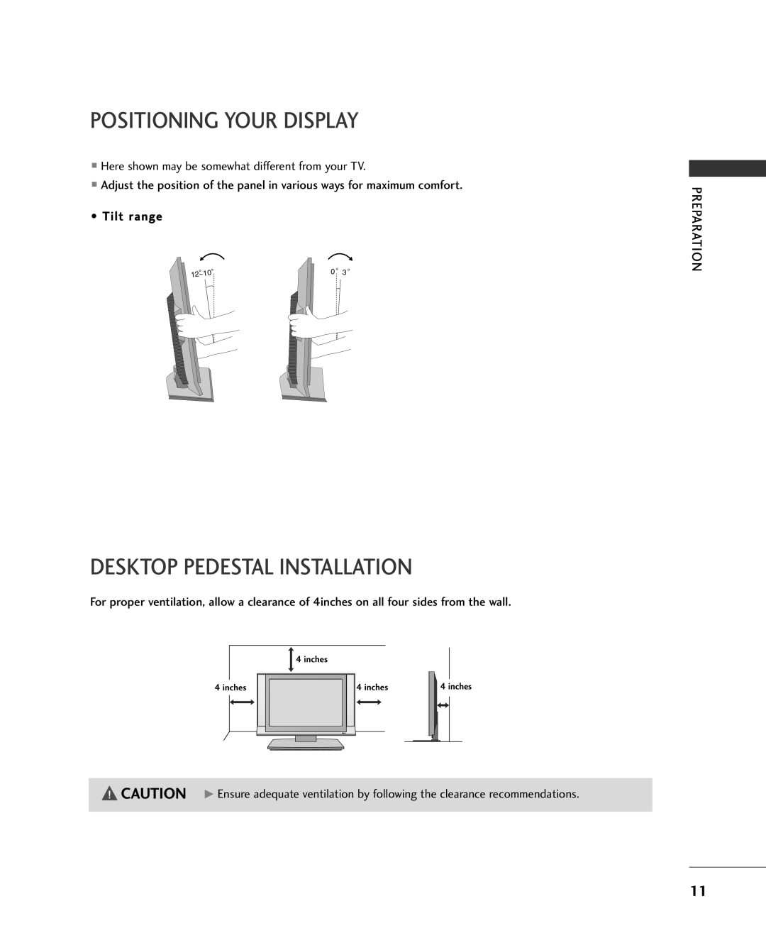 Univex 20LS1RA, MFL34797015, 15LS1RA owner manual Positioning Your Display, Desktop Pedestal Installation 