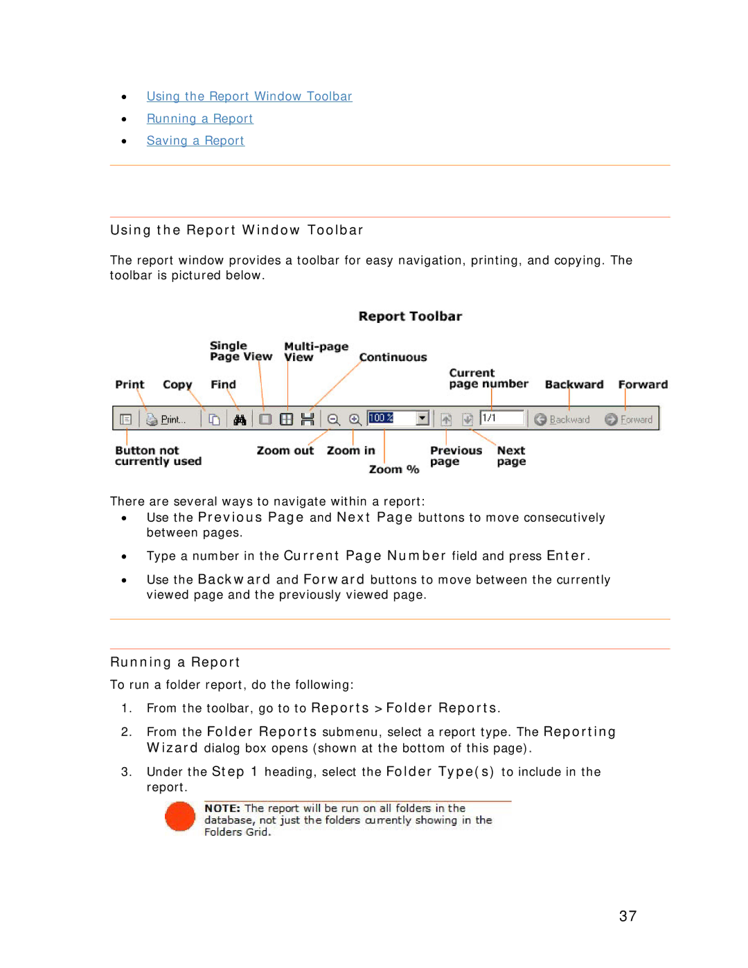 Univex NeatReceipts, NeatScan, NeatDesk manual Using the Report Window Toolbar, Running a Report 