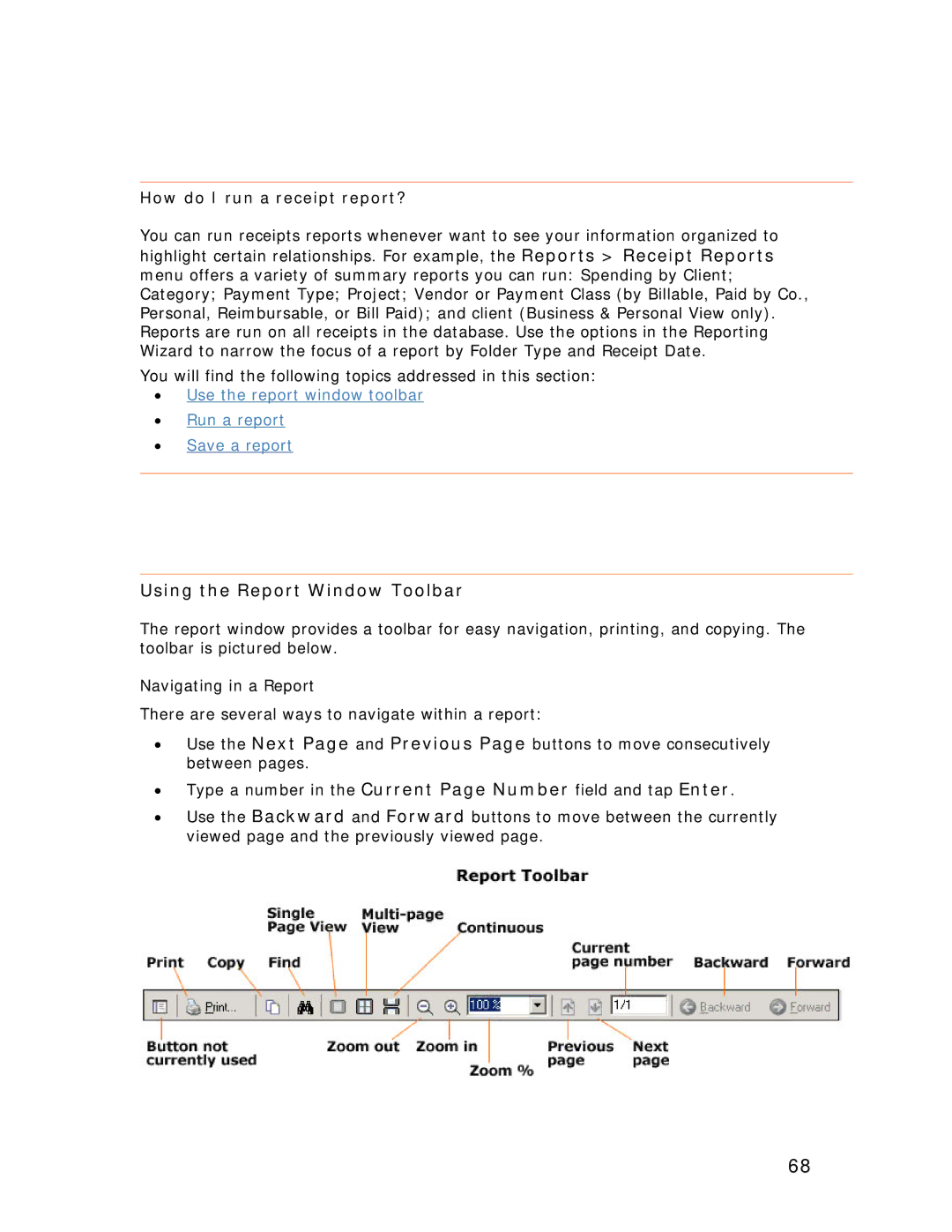 Univex NeatDesk, NeatScan, NeatReceipts manual How do I run a receipt report? 