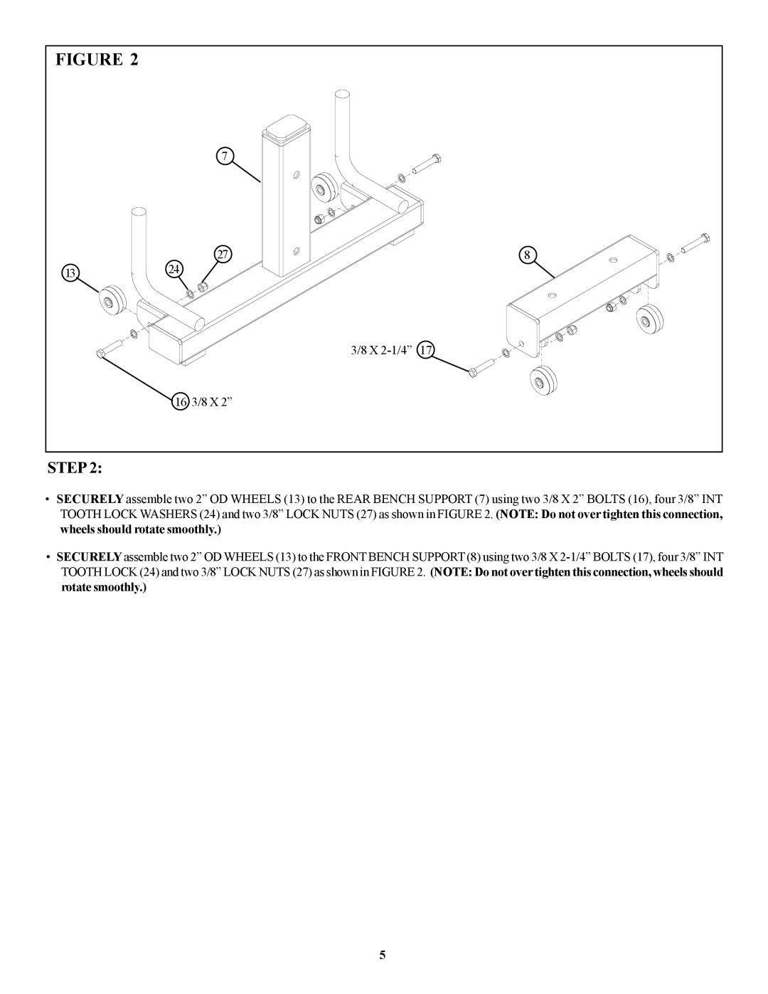 Univex OHDADJ manual X 2-1/4 16 3/8 X 