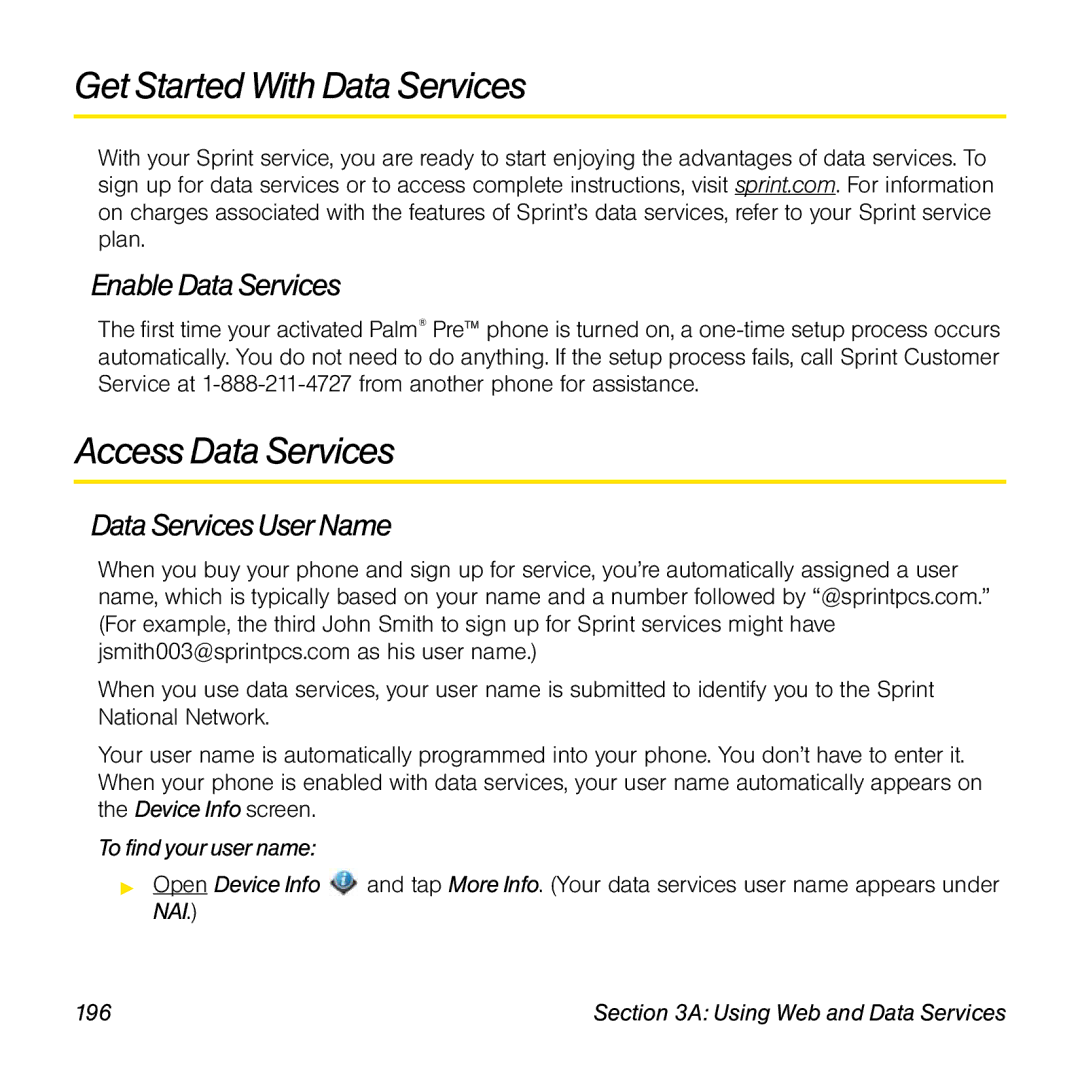 Univex p100eww manual Get Started With Data Services, Access Data Services, Enable Data Services, Data Services User Name 