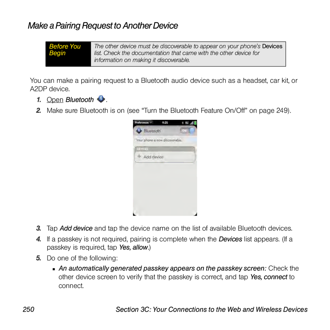 Univex p100eww manual Make aPairing Request to AnotherDevice, Open Bluetooth 