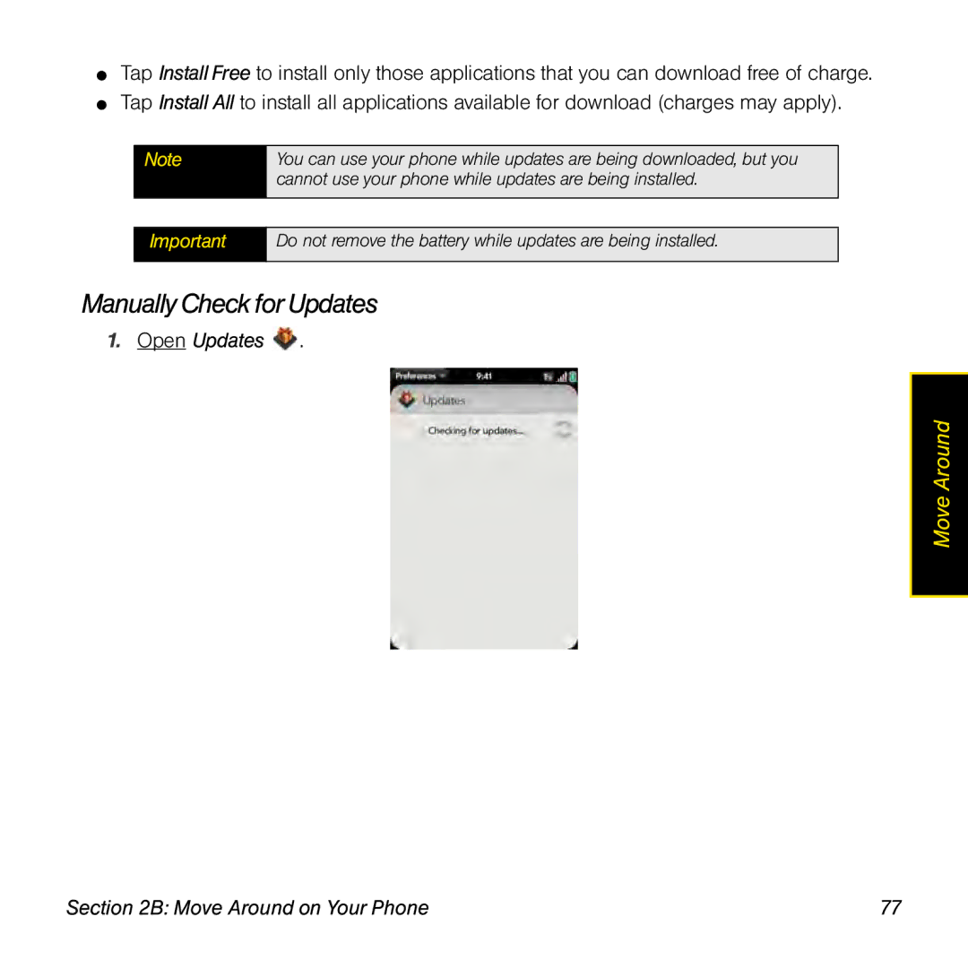 Univex p100eww manual ManuallyCheck for Updates, Open Updates 