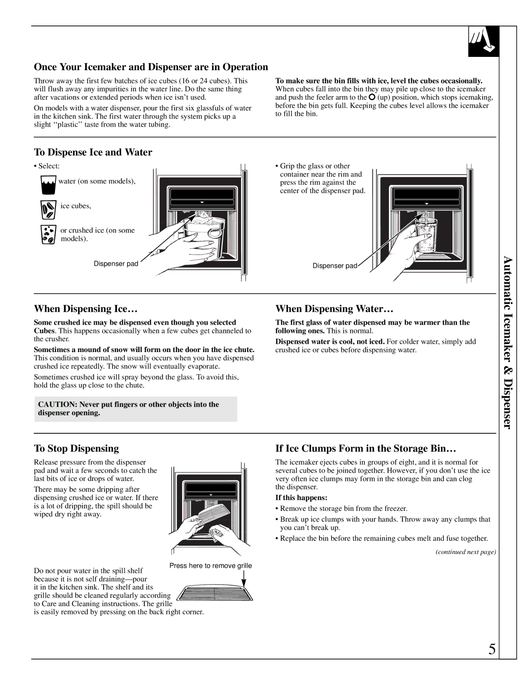 Univex Refrigerator - Freezer manual Icemaker & Dispenser 