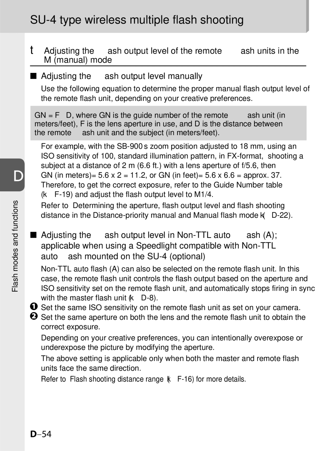 Univex SB-900 user manual SU-4 type wireless multiple flash shooting 