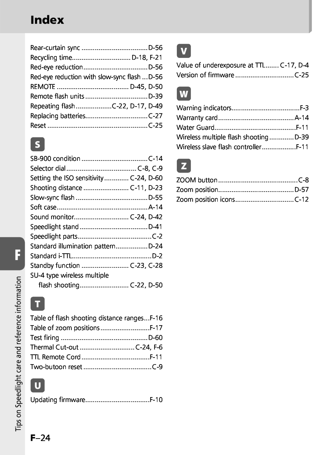 Univex SB-900 user manual Index, F–24 