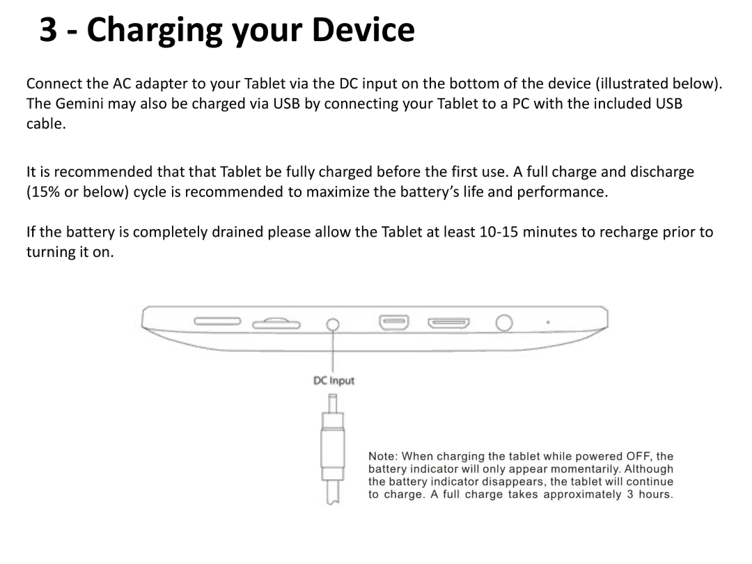 Univex SP722 manual Charging your Device 