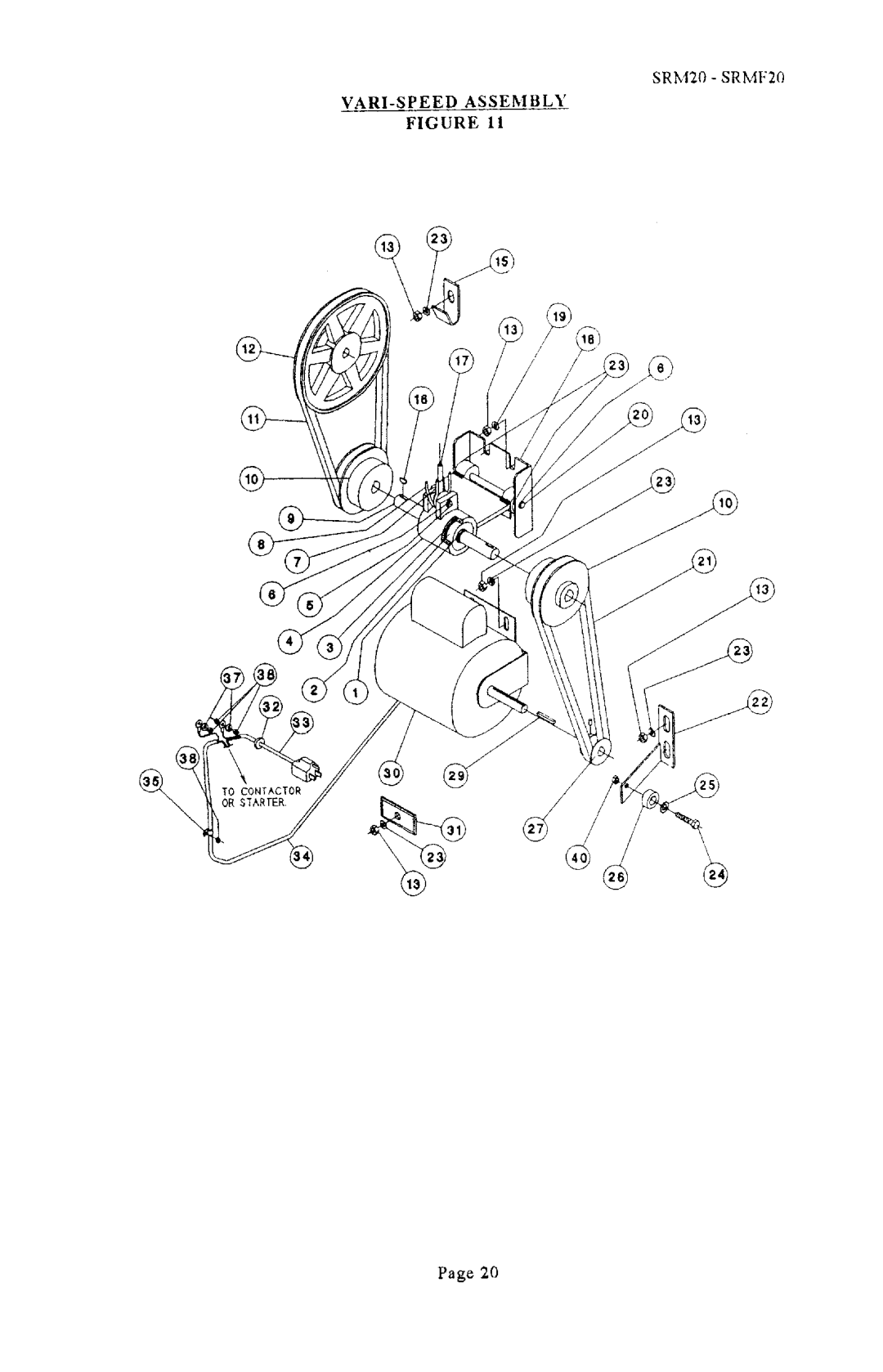 Univex SRMF20 manual 