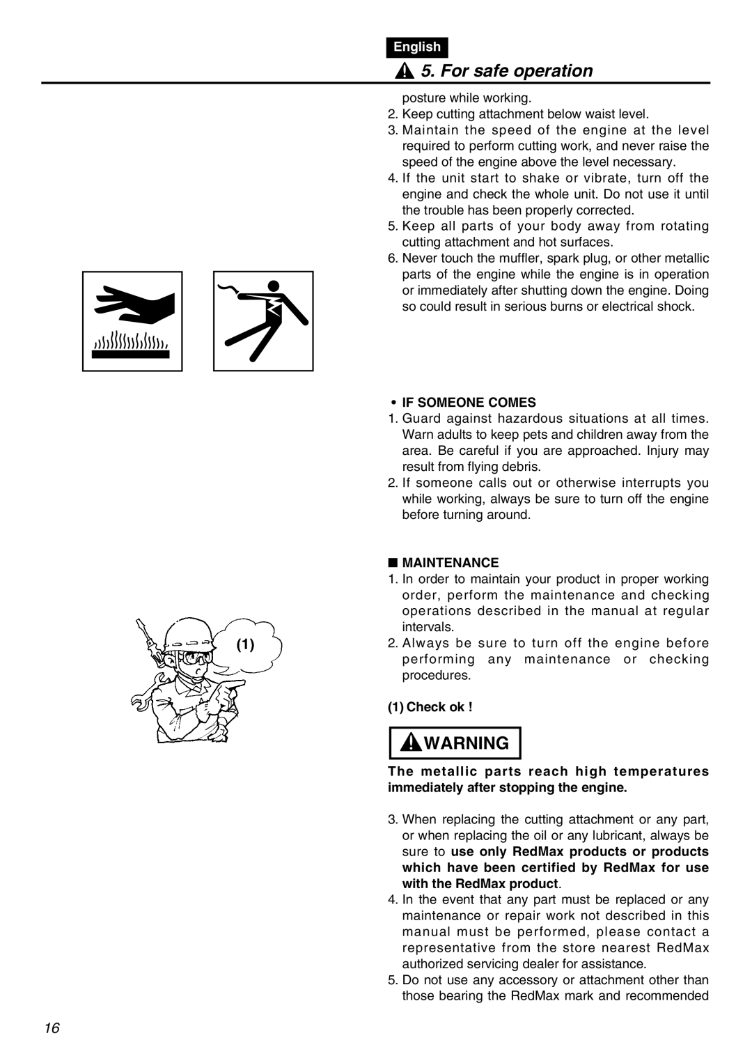 Univex SRTZ2401-CA manual If Someone Comes, Maintenance 