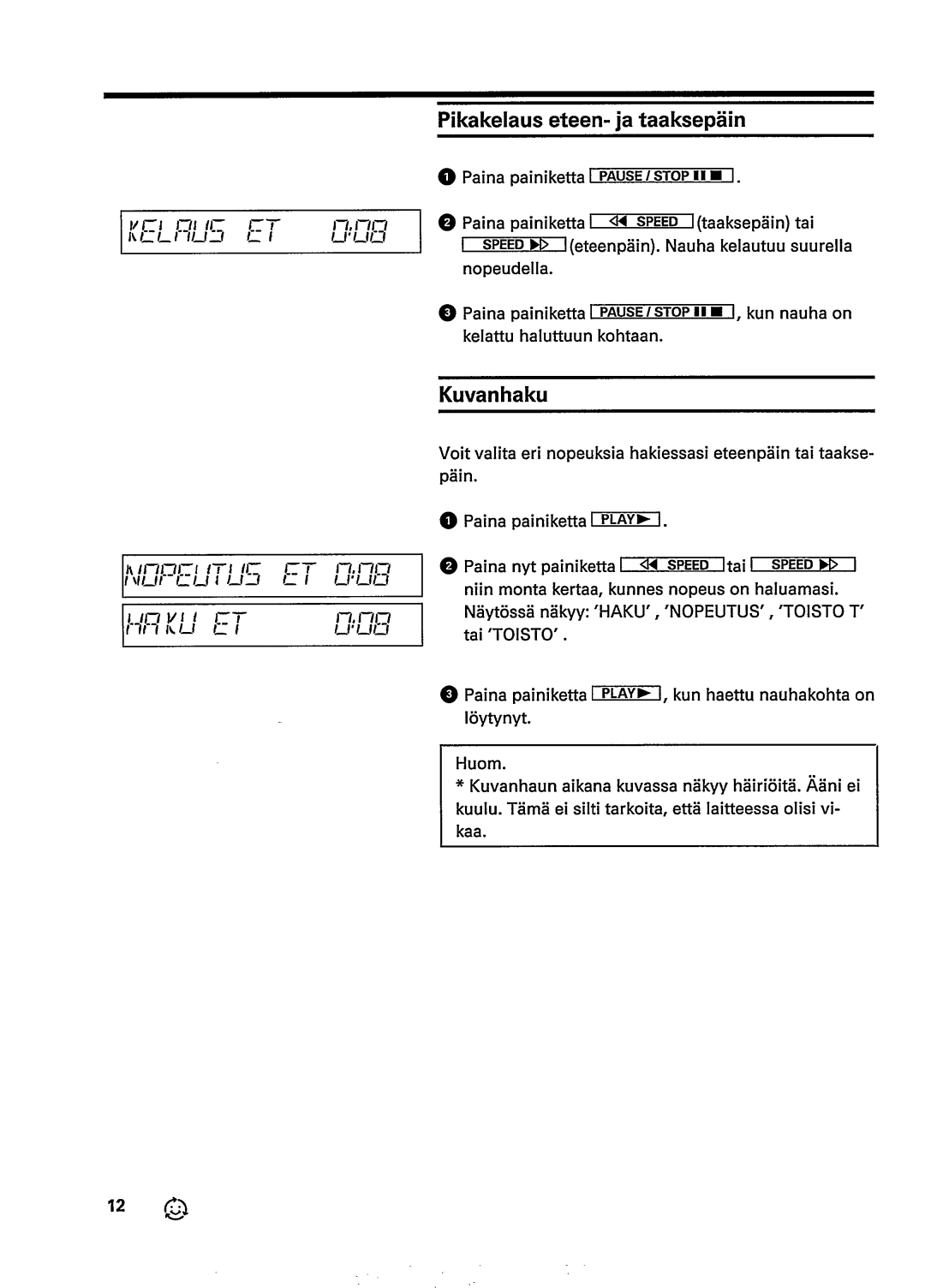 Univex Video Cassette Recorder manual 