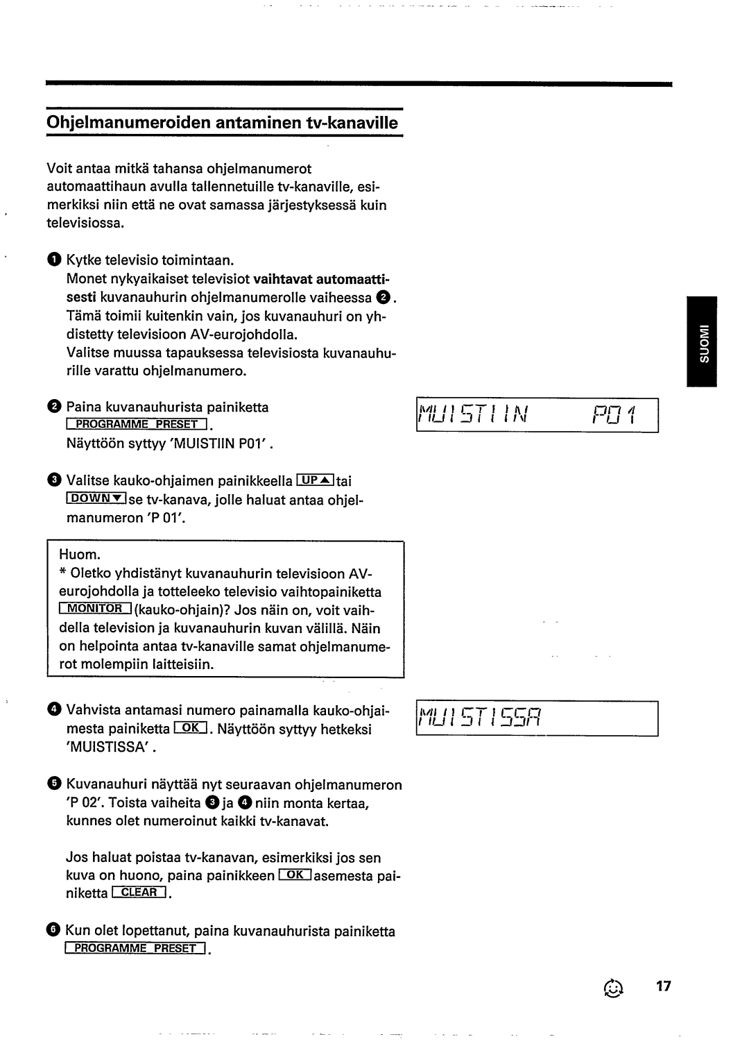 Univex Video Cassette Recorder manual 