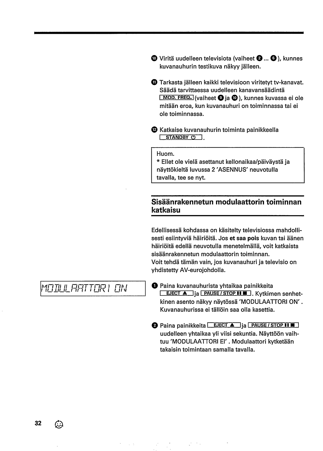 Univex Video Cassette Recorder manual 