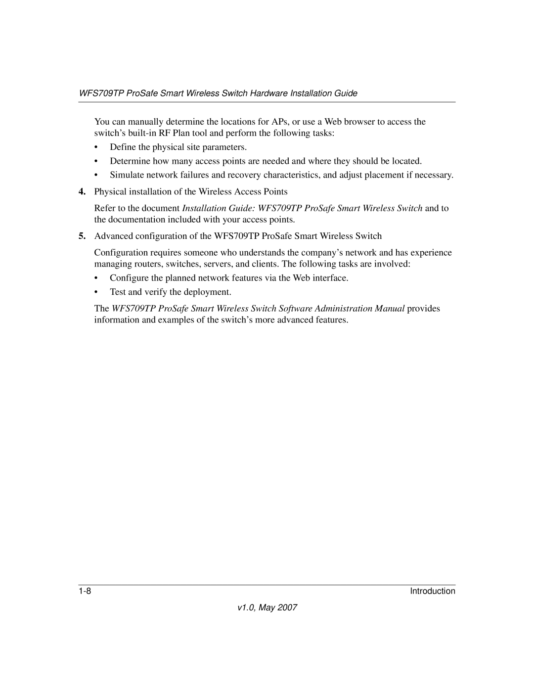 Univex WFS709TP manual V1.0, May 