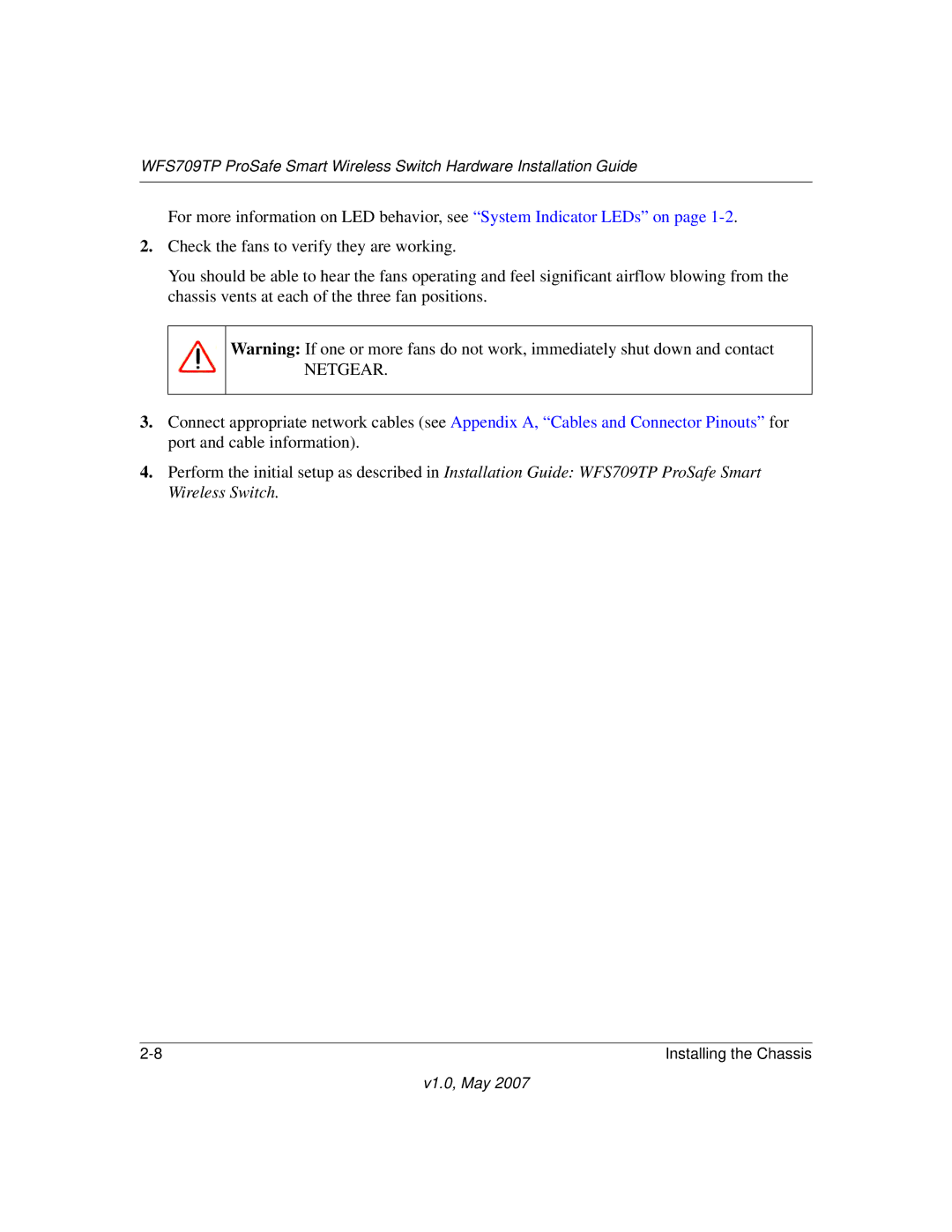 Univex WFS709TP manual Netgear 