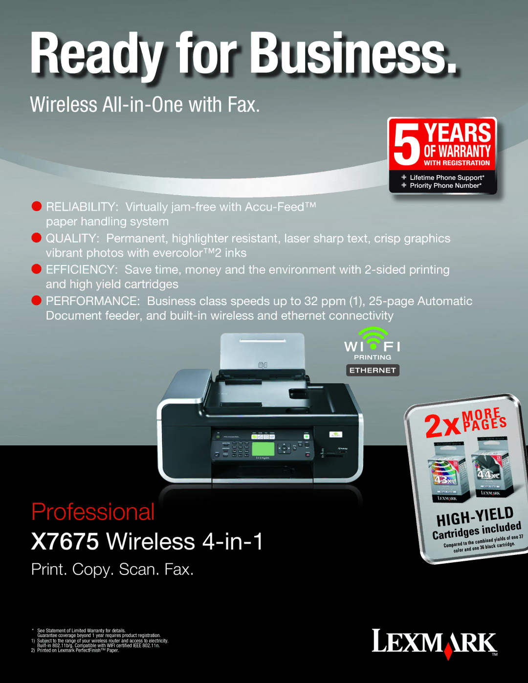 Univex X7675 warranty Ready for Business 