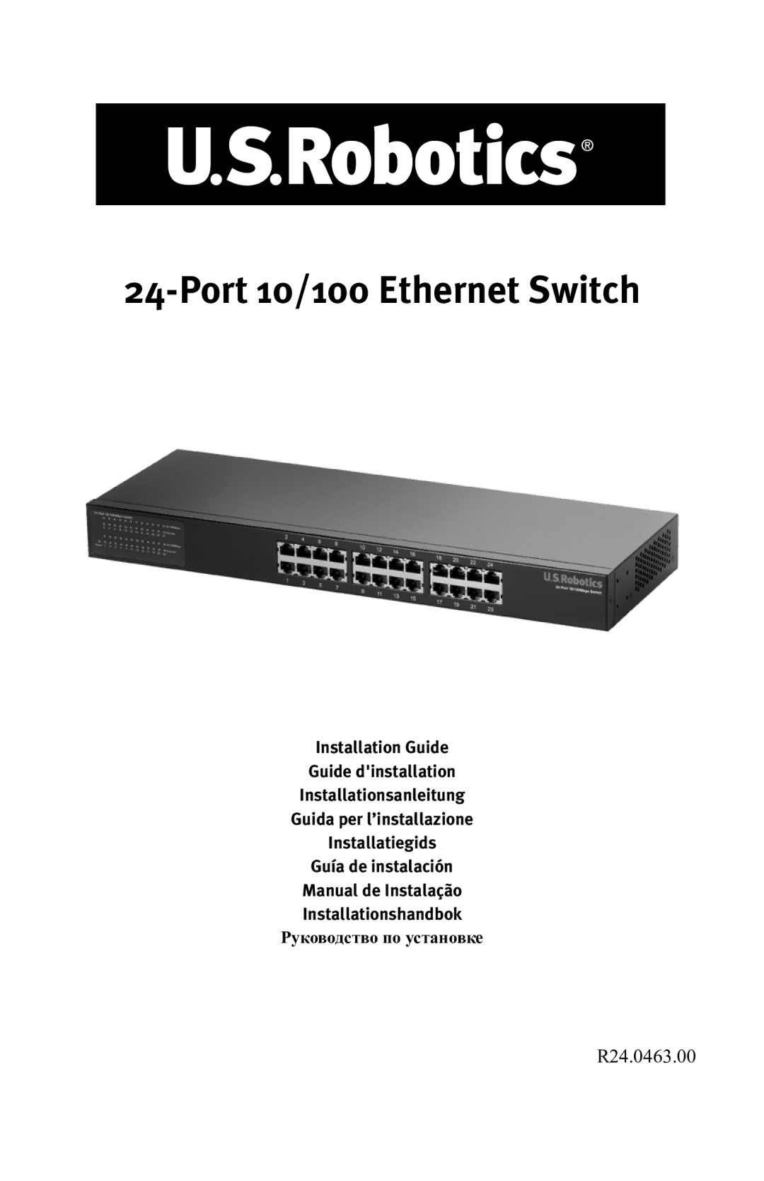 USRobotics 24-Port 10/100 manual Port 10/100 Ethernet Switch, Manual de Instalação Installationshandbok 