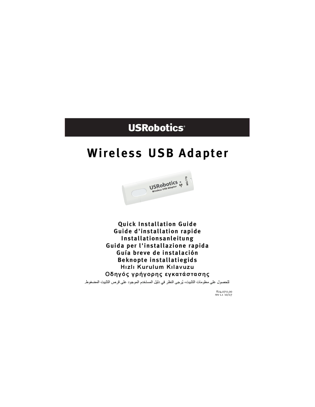 USRobotics 5426 manual Wireless USB Adapter 