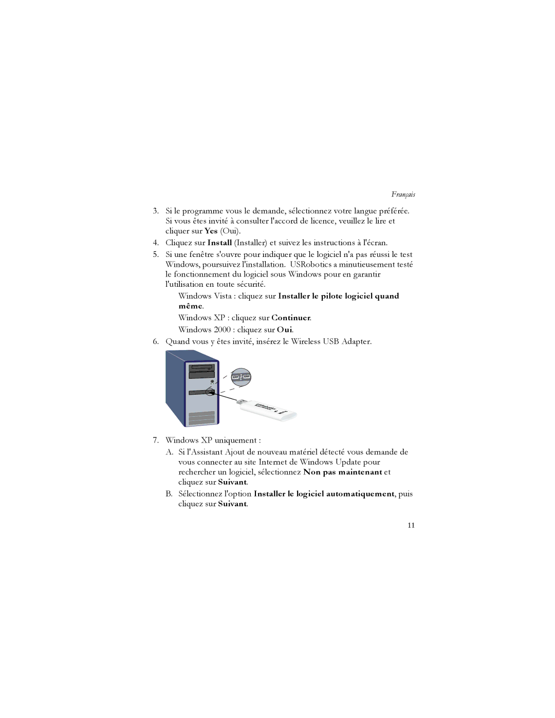 USRobotics 5426 manual Français 