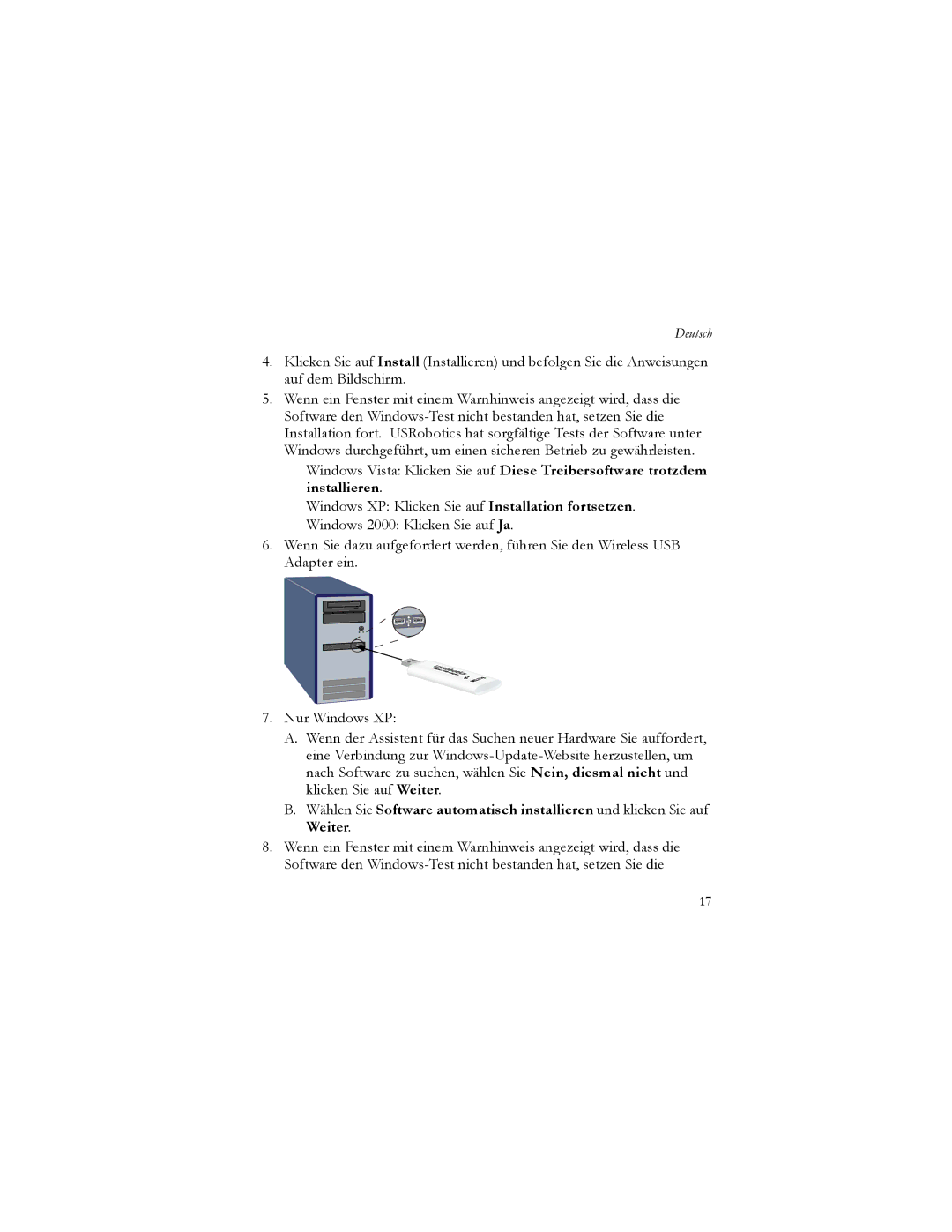 USRobotics 5426 manual Deutsch 