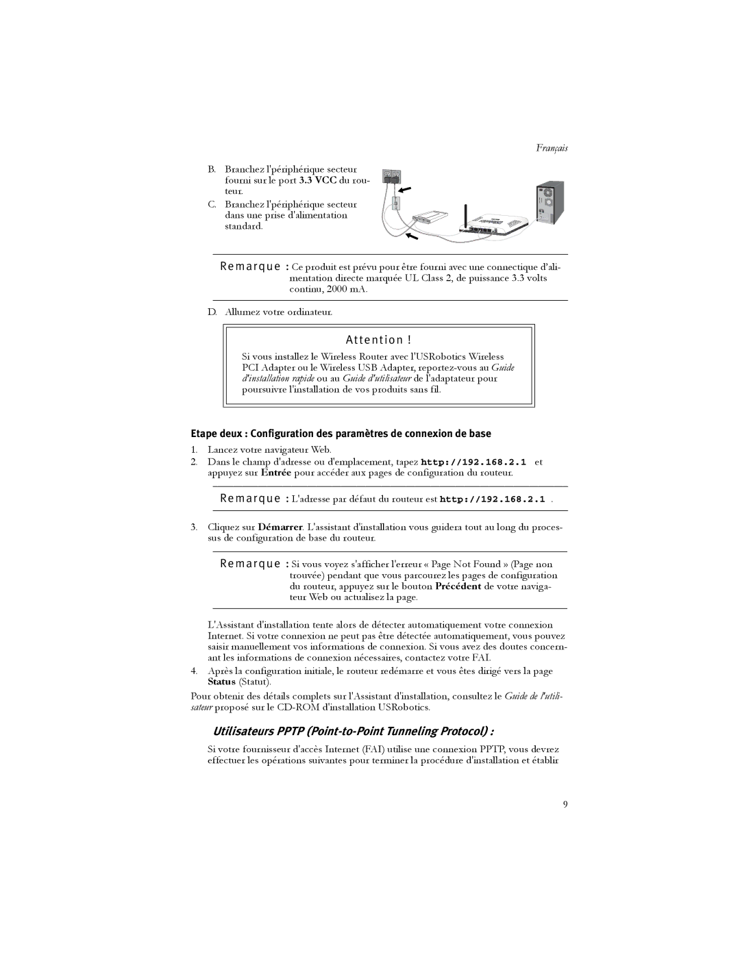 USRobotics 5466 manual Utilisateurs Pptp Point-to-Point Tunneling Protocol 