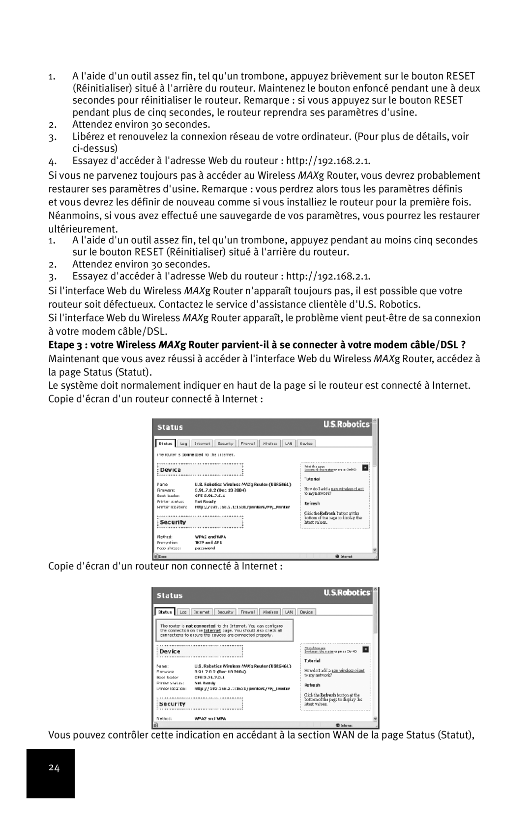 USRobotics MAXg manual 