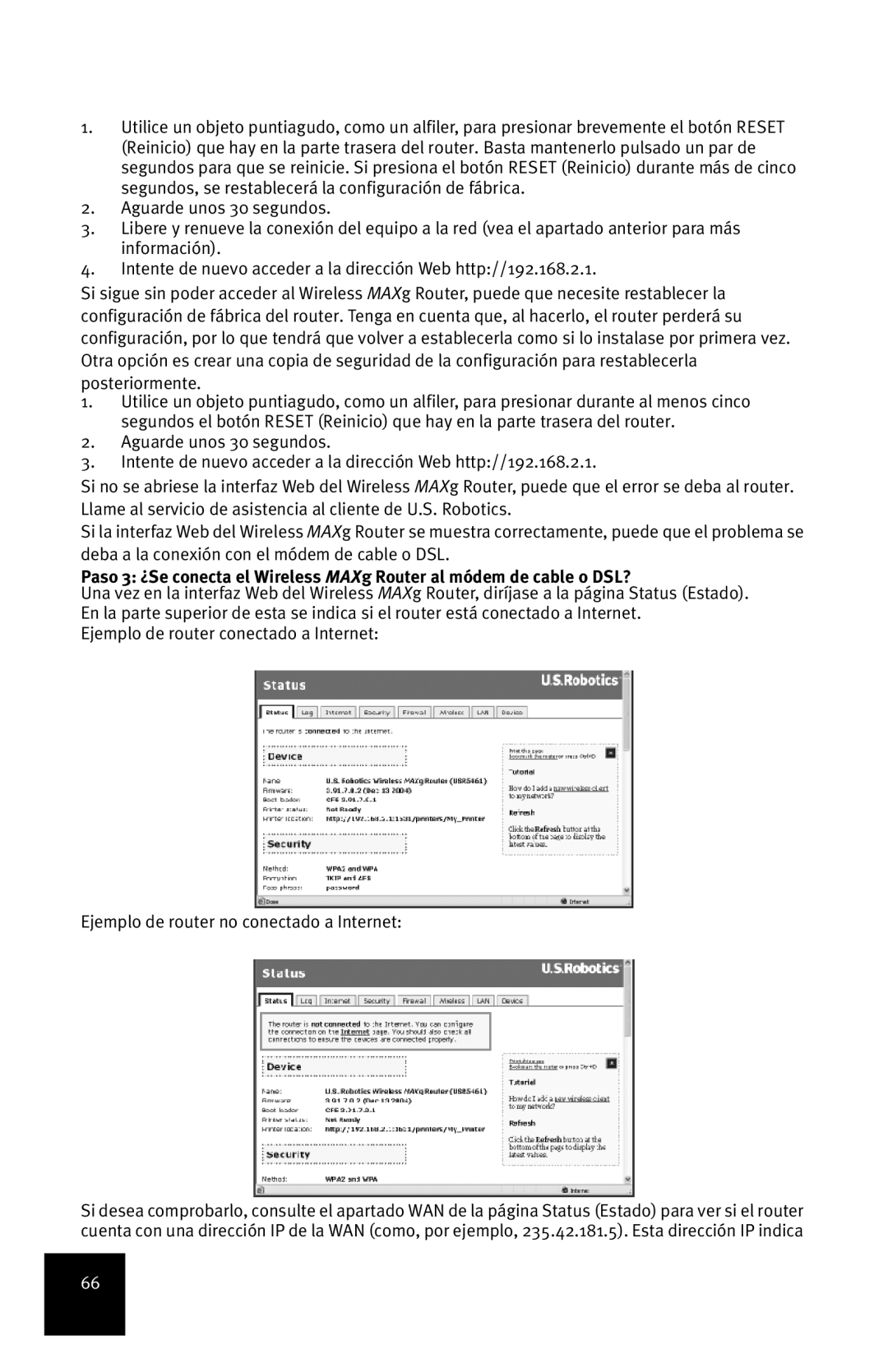 USRobotics MAXg manual 