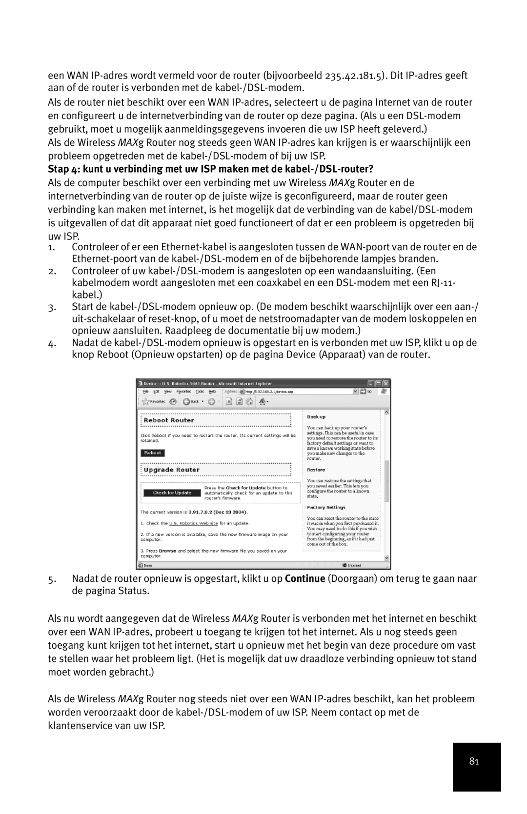 USRobotics MAXg manual 