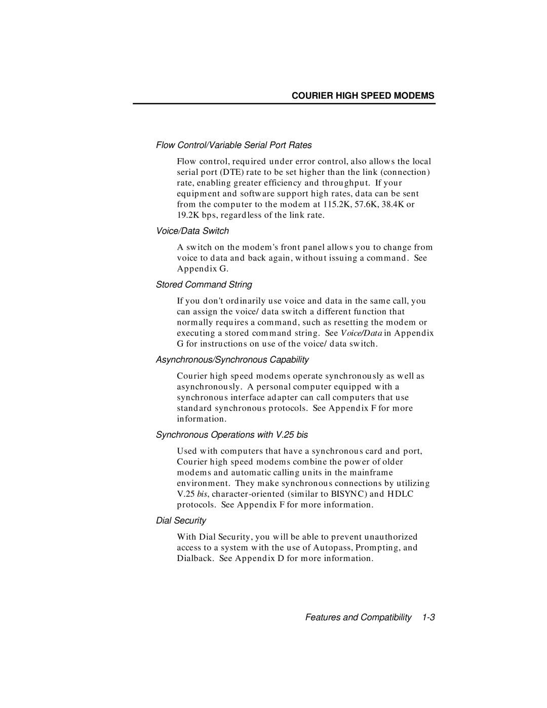 USRobotics V.34 user manual Flow Control/Variable Serial Port Rates 